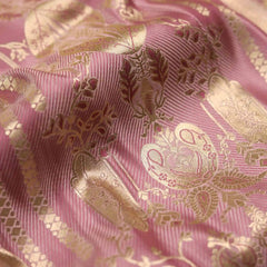 Makhmali Satin Woven Baby Pink Saree