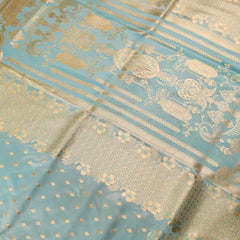 Makhmali Satin Woven Blue Saree