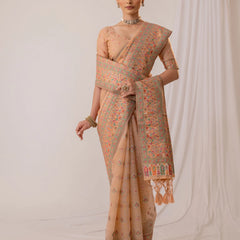 Saba Cotton Peach Saree