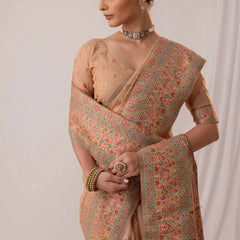 Saba Cotton Peach Saree