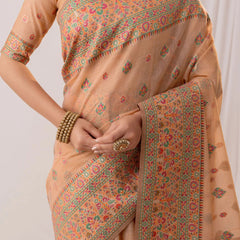Saba Cotton Peach Saree