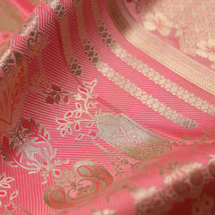 Makhmali Satin Woven Pink Saree