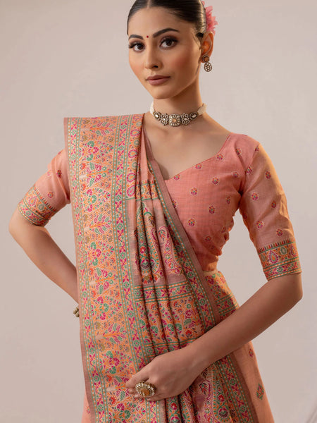 Saba Cotton Pink Saree