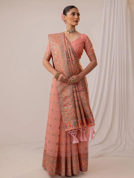 Saba Cotton Pink Saree