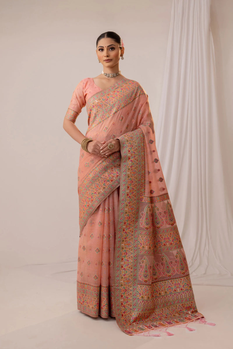 Saba Cotton Pink Saree