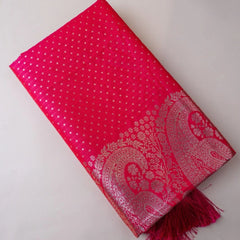 Zari Banarsi Silk Pink Saree