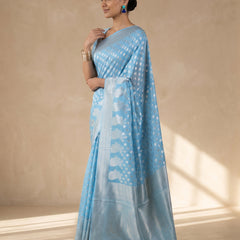 Sia Blue Cotton Saree