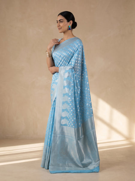 Sia Blue Cotton Saree