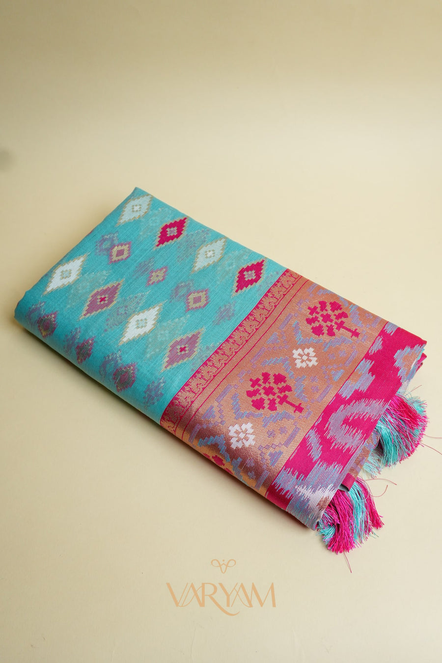 Monalisa Linen Blue Saree
