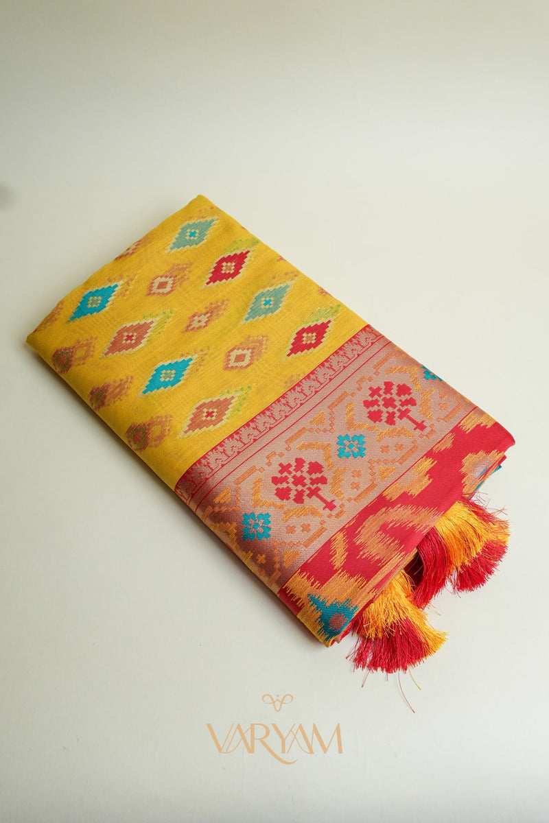Monalisa Linen Yellow Saree