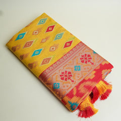 Monalisa Linen Yellow Saree