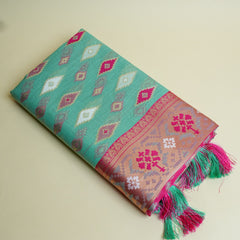 Monalisa Linen Rama Saree
