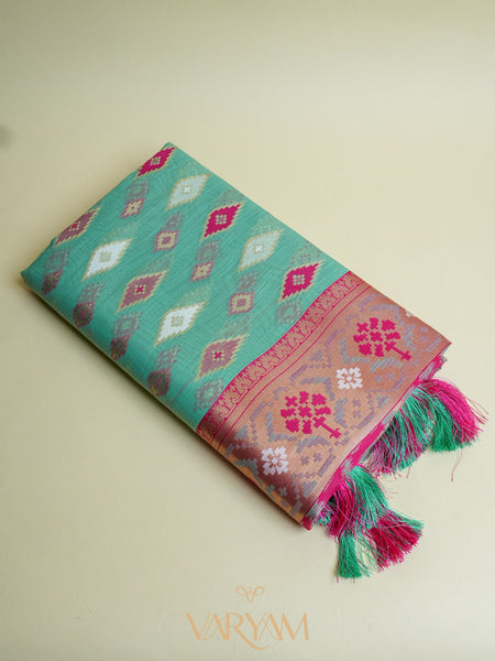 Monalisa Linen Rama Saree