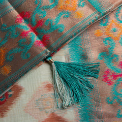 Kalista Linen Ice Blue Saree