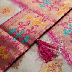 Kalista Linen Ice Pink Saree