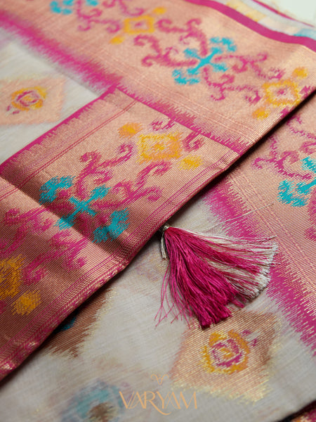 Kalista Linen Ice Pink Saree