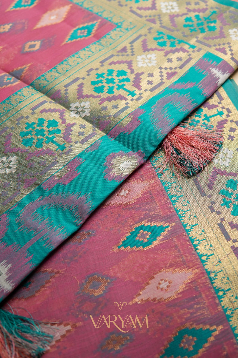 Monalisa Linen Pink Saree
