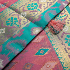 Monalisa Linen Pink Saree