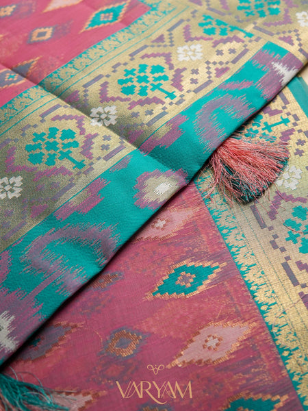 Monalisa Linen Pink Saree