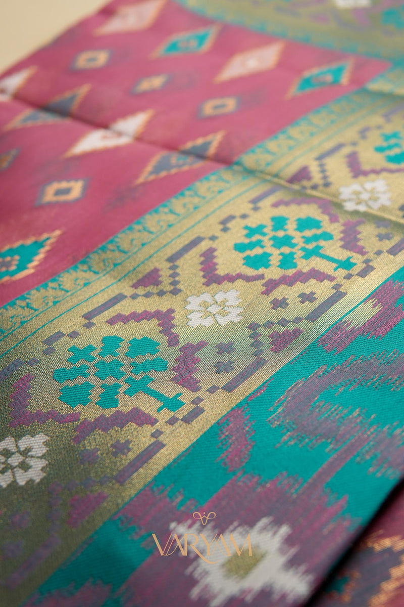 Monalisa Linen Pink Saree