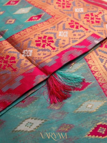 Monalisa Linen Blue Saree