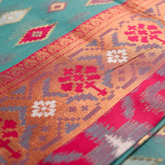 Monalisa Linen Blue Saree