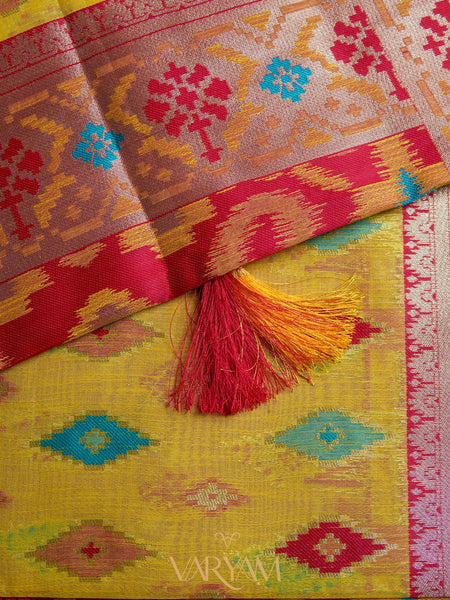 Monalisa Linen Yellow Saree