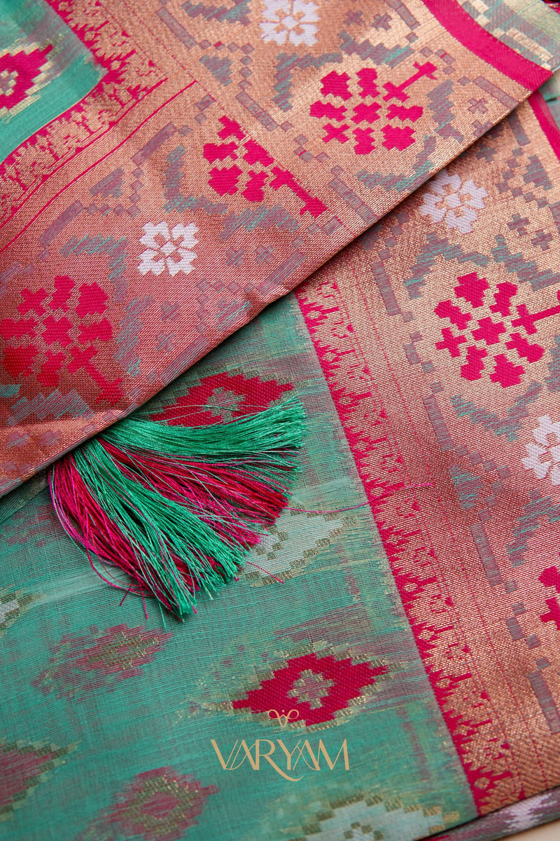 Monalisa Linen Rama Saree
