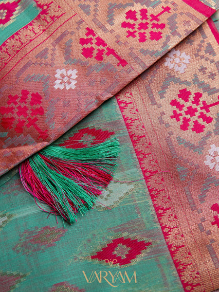 Monalisa Linen Rama Saree