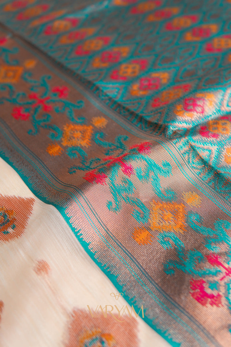 Kalista Linen Ice Blue Saree