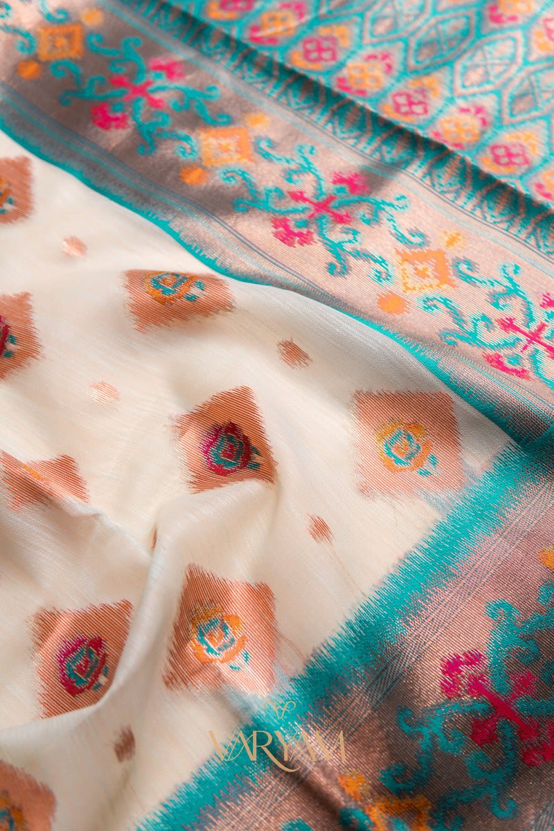 Kalista Linen Ice Blue Saree