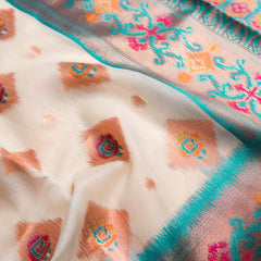 Kalista Linen Ice Blue Saree