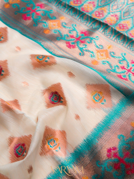 Kalista Linen Ice Blue Saree