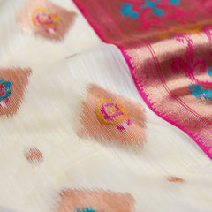 Kalista Linen Ice Pink Saree