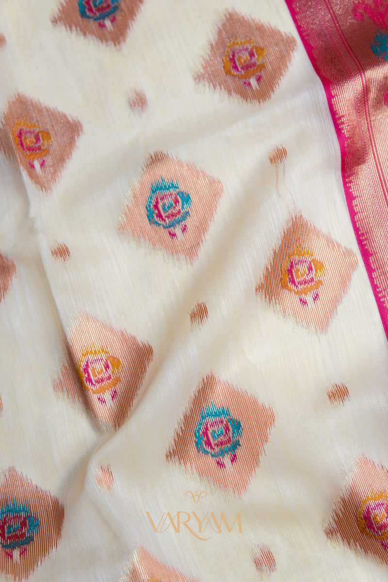 Kalista Linen Ice Pink Saree