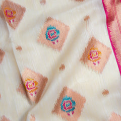 Kalista Linen Ice Pink Saree
