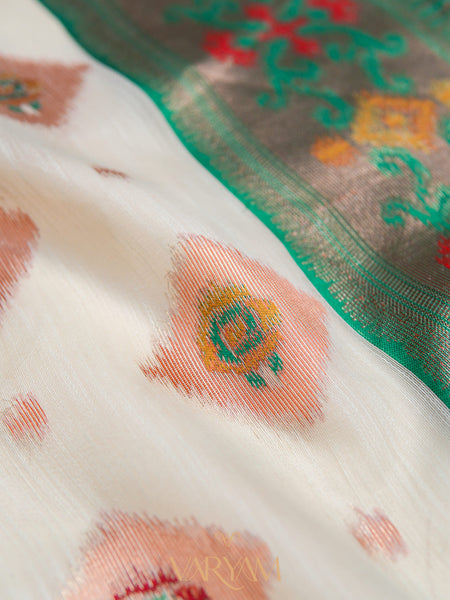 Kalista Linen Ice Green Saree