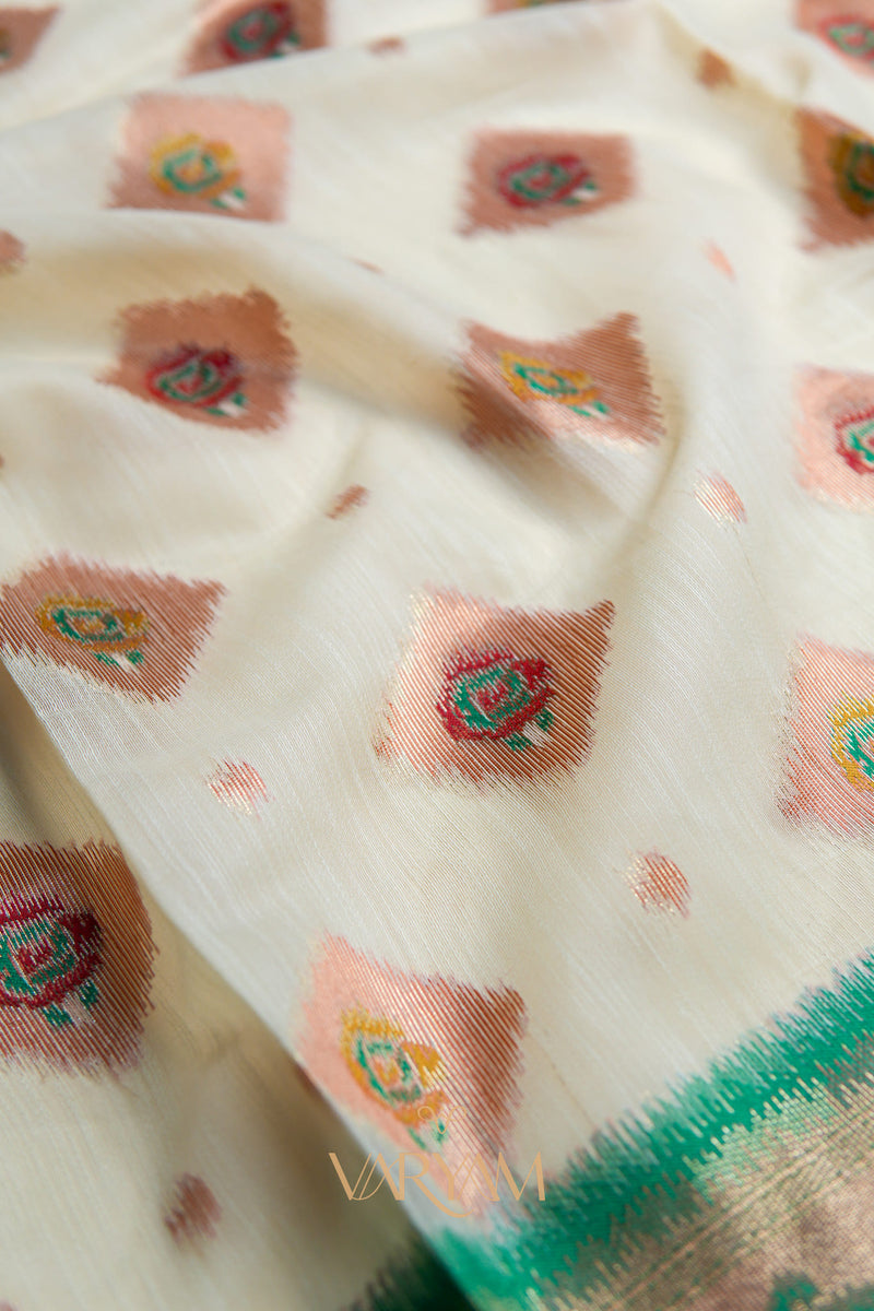 Kalista Linen Ice Green Saree