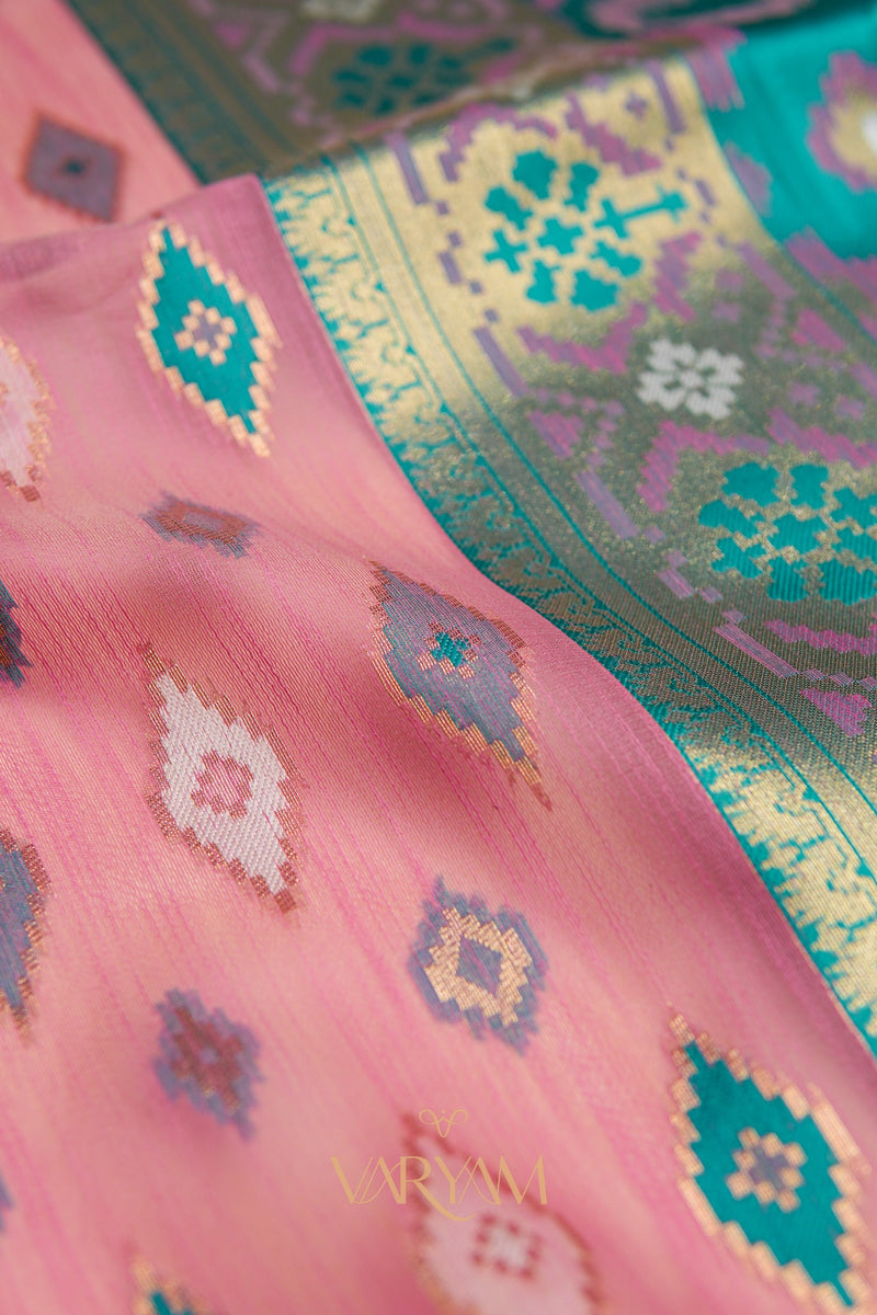 Monalisa Linen Pink Saree