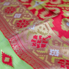 Monalisa Linen Green Saree