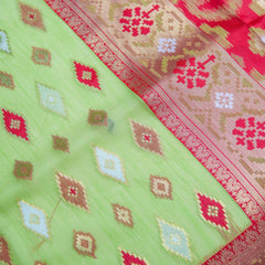 Monalisa Linen Green Saree