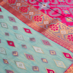 Monalisa Linen Blue Saree