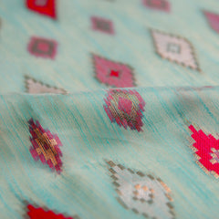 Monalisa Linen Blue Saree