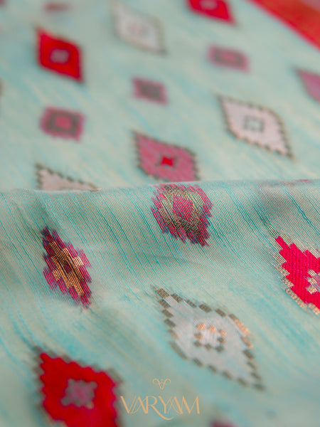 Monalisa Linen Blue Saree