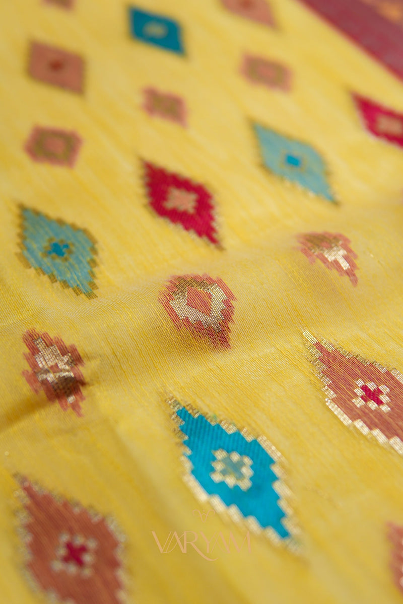 Monalisa Linen Yellow Saree
