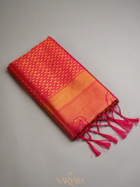 Veera Silk Red Saree