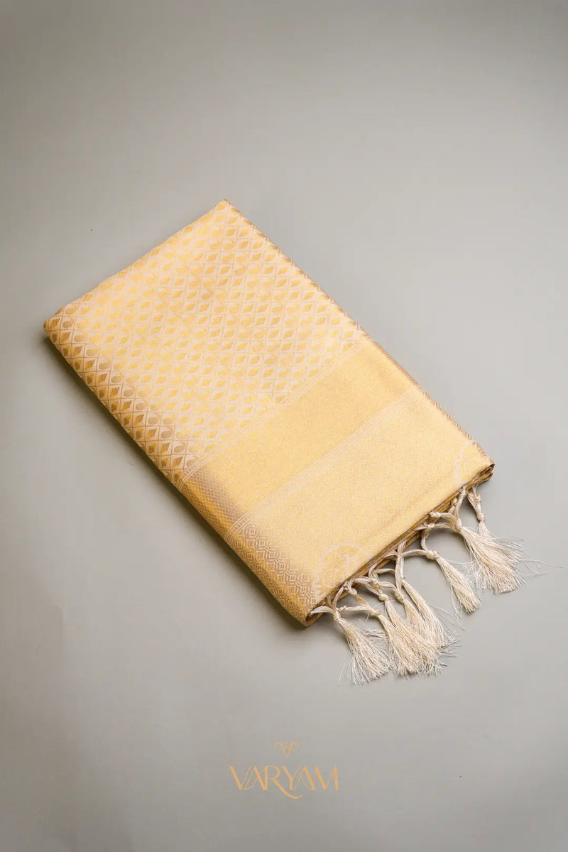 Veera Silk Cream Saree