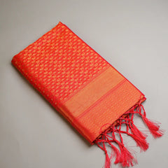 Veera Silk Orange Saree
