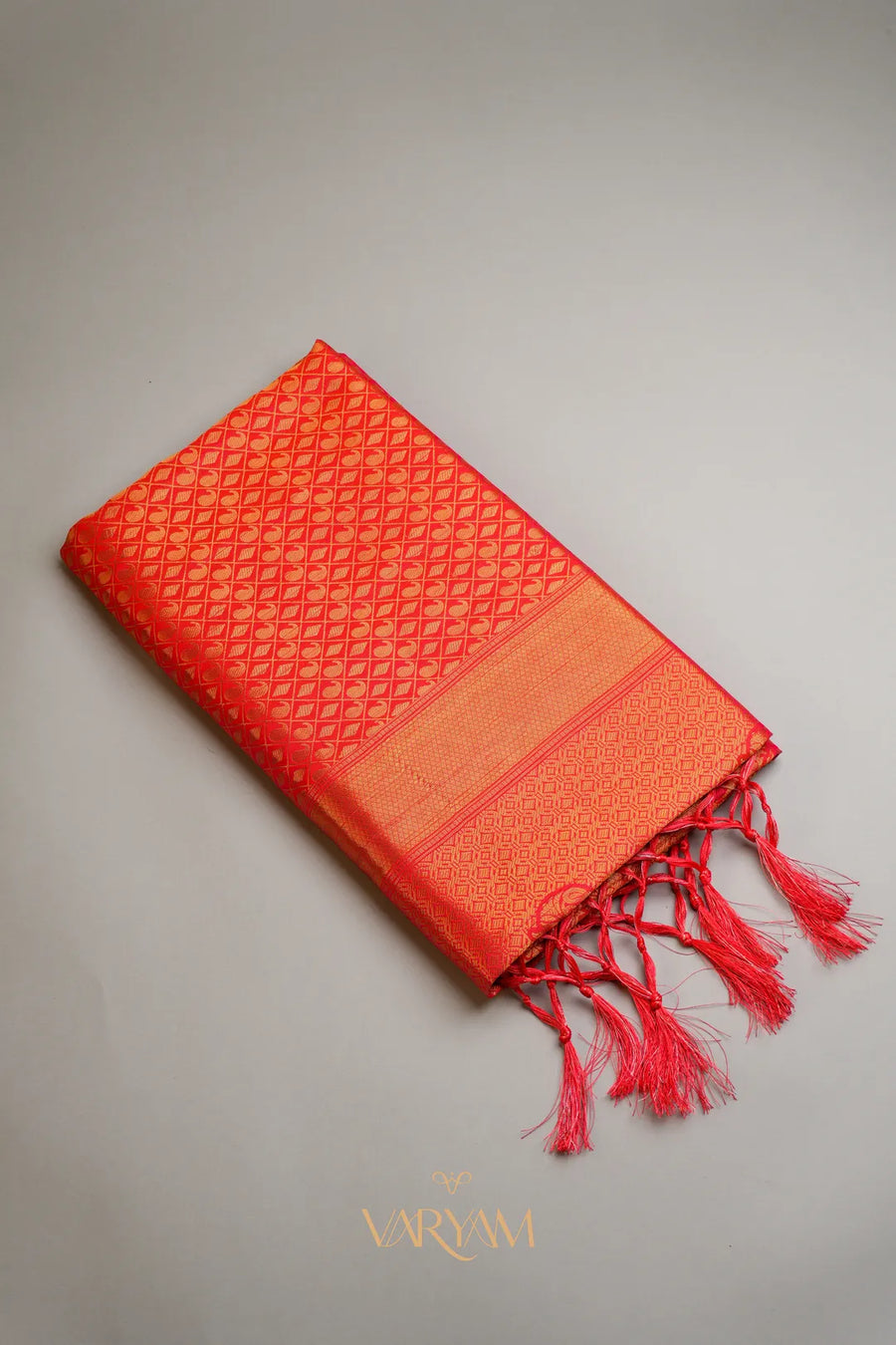 Veera Silk Orange Saree