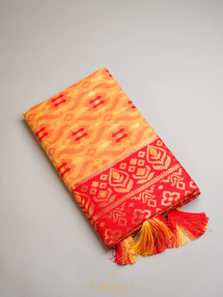 Saanjh Yellow Cotton Saree
